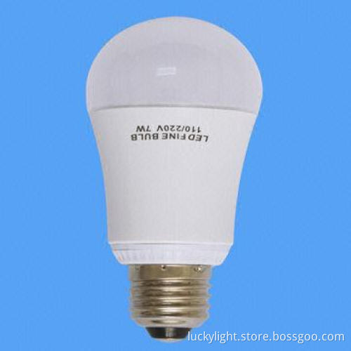 Dimmable E27 7W LED Bulb, E27/E26/B22 Base, 85lm/w, 180° Beam Angle, CE/RoHS Ccertified